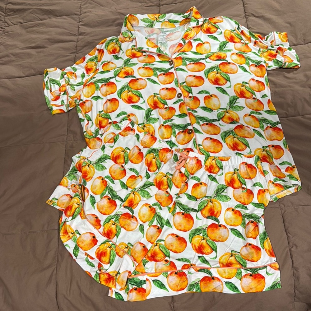 Posh Peanut Citrus Print Pajama Set